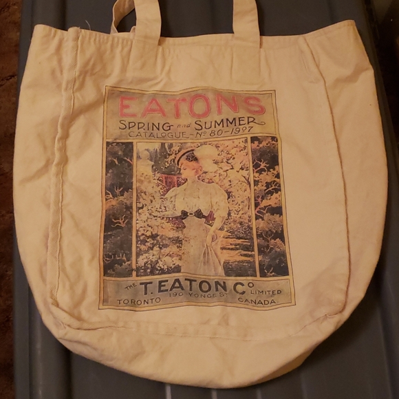 Handbags - Cotton tote bag with vintage eatons graphic